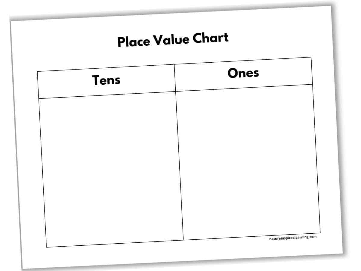 Tens And Ones Charts Free Printable Nature Inspired Learning Free Printable Place Value Chart Plus Activities To Try Math Worksheets Library