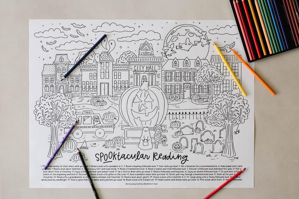 The Free Halloween Scene Calendar Everyday Reading