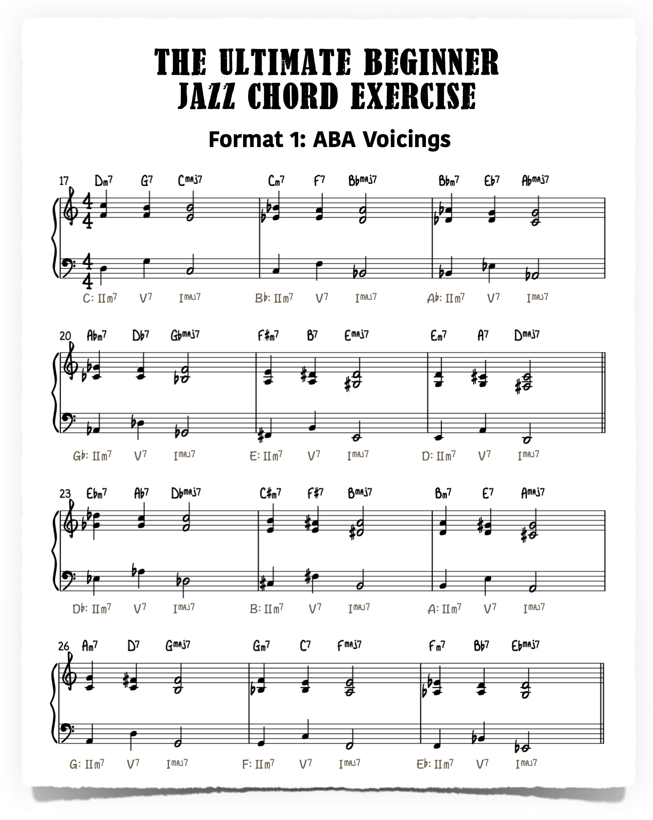 The Ultimate Beginner Jazz Chord Exercise Piano With Jonny