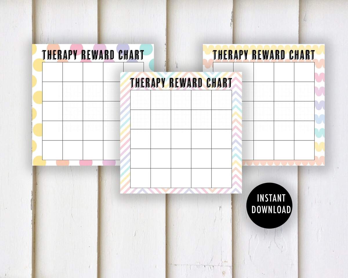 Therapy Tracker Chart Printable Rewards Chart Speech Therapy Occupational Therapy Rewards Behavior Tracking Cards Etsy