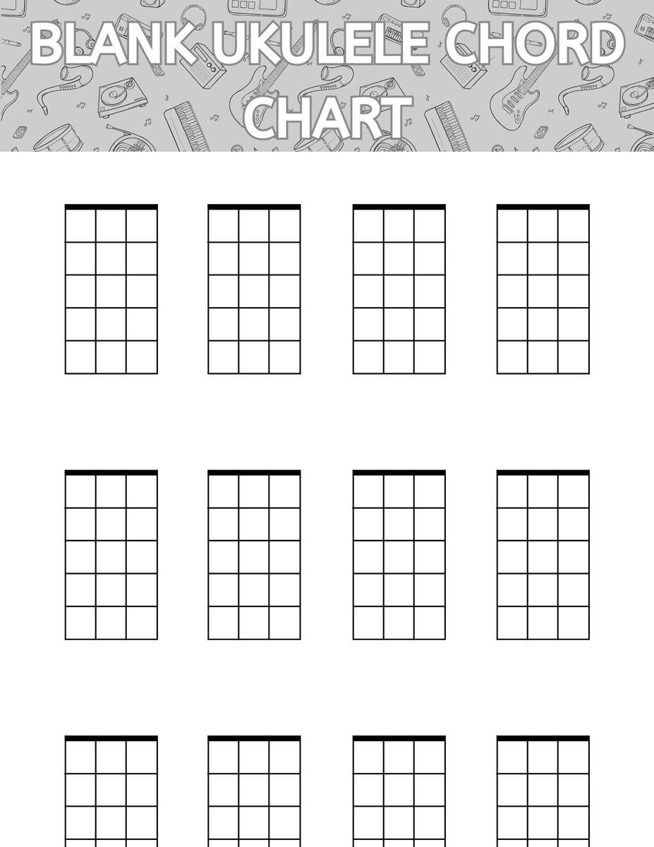 Ukulele Printable Chord Chart Blank Chord Chart Teaching Ukulele Chords Instant Download PDF Digital Copy Etsy
