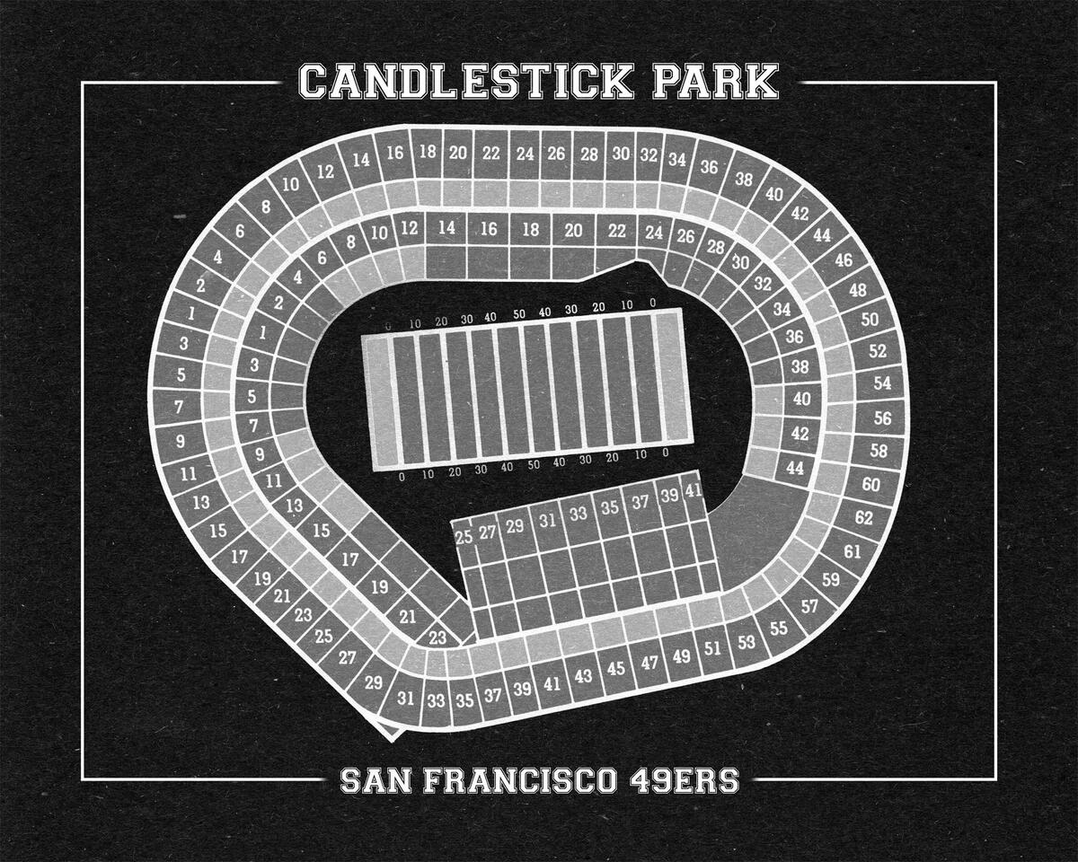 Vintage Candlestick Park Seating Chart Print San Francisco 49ers Etsy Finland Vintage Candlestick Park Seating Chart Print San Francisco 49ers Etsy Finland