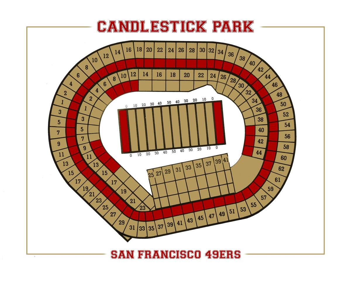 Vintage Candlestick Park Seating Chart Print San Francisco 49ers Etsy Finland Vintage Candlestick Park Seating Chart Print San Francisco 49ers Etsy Finland