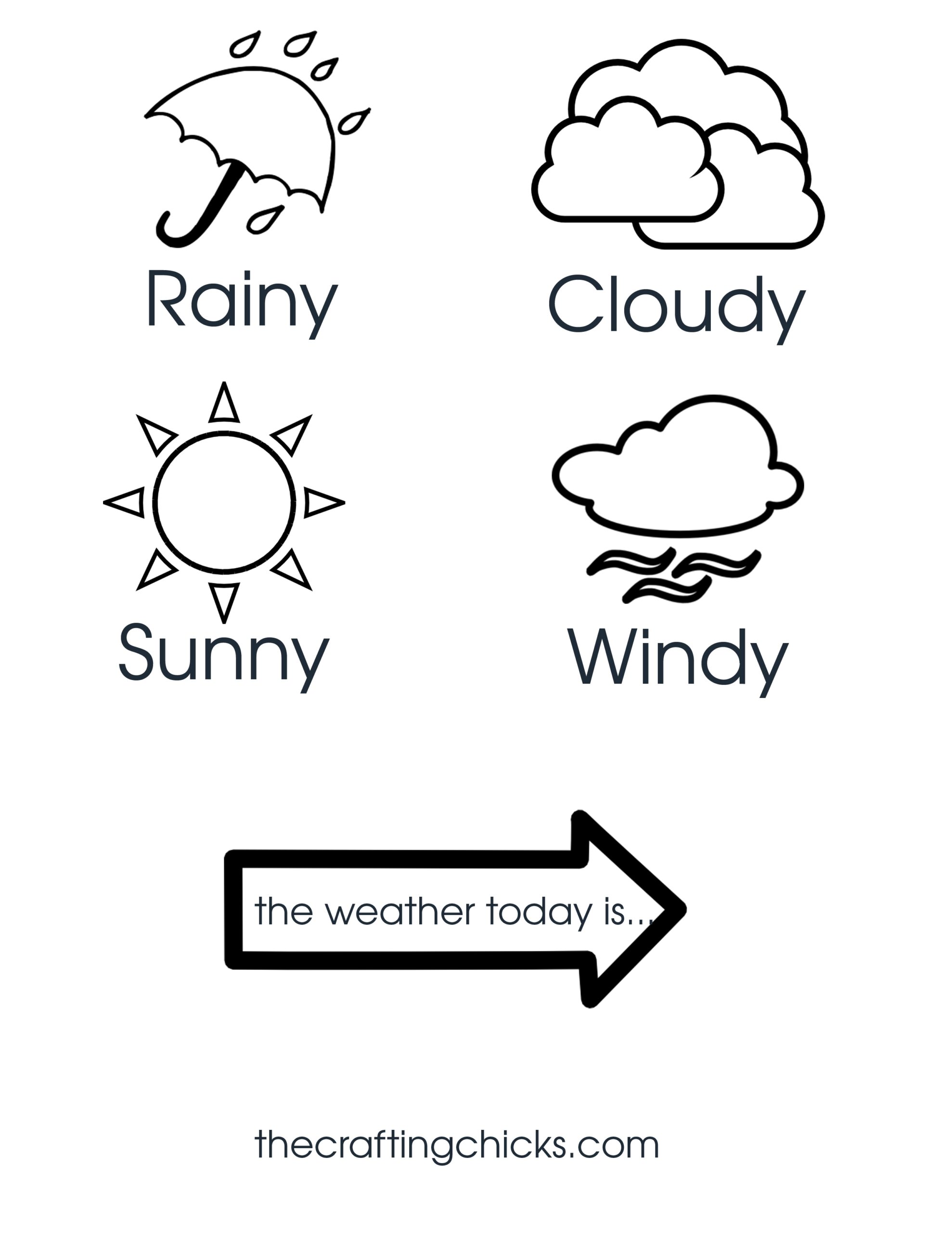 Weather Chart Kid Craft The Crafting Chicks Weather Printables For Circle Time Teaching Mama