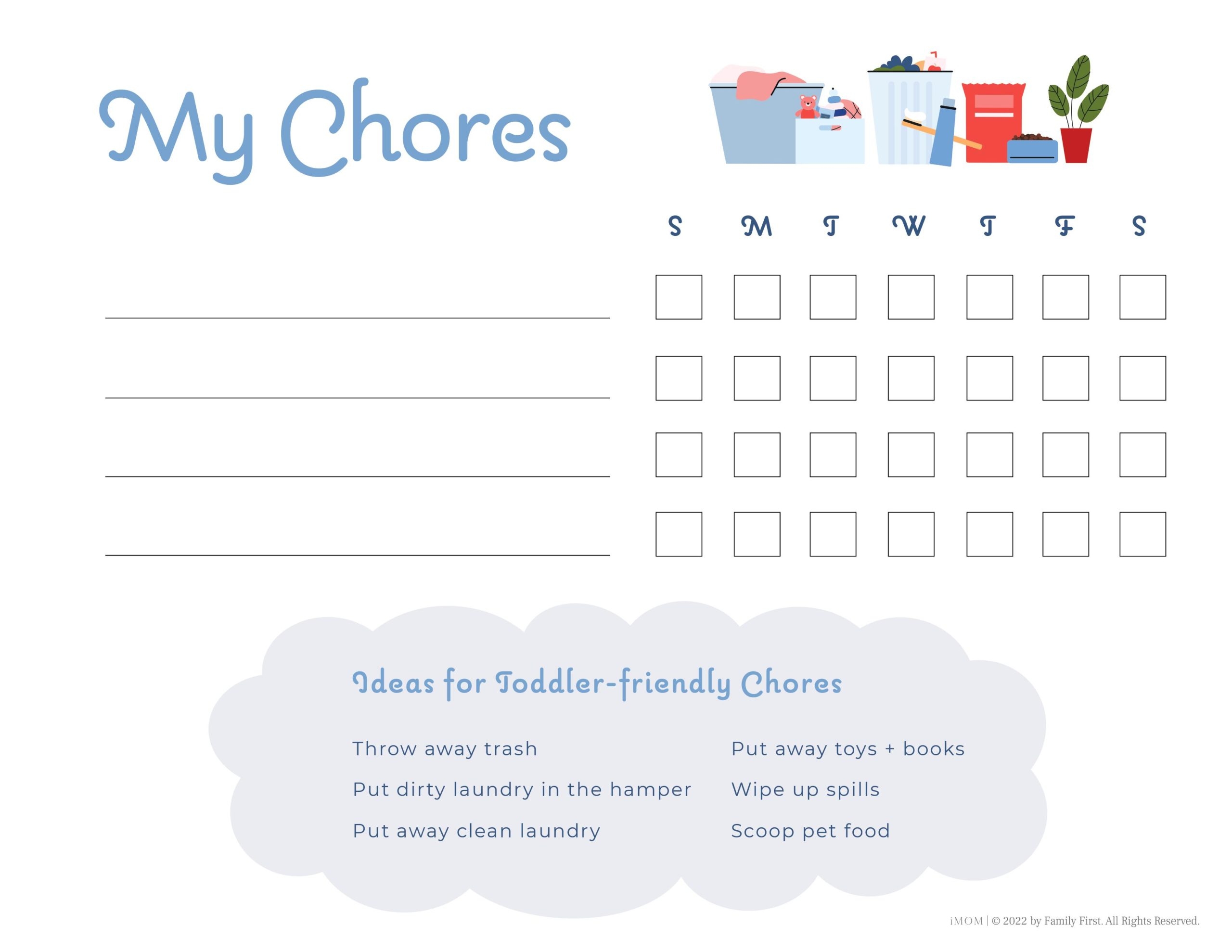 Printable Chore Chart For Kids IMOM