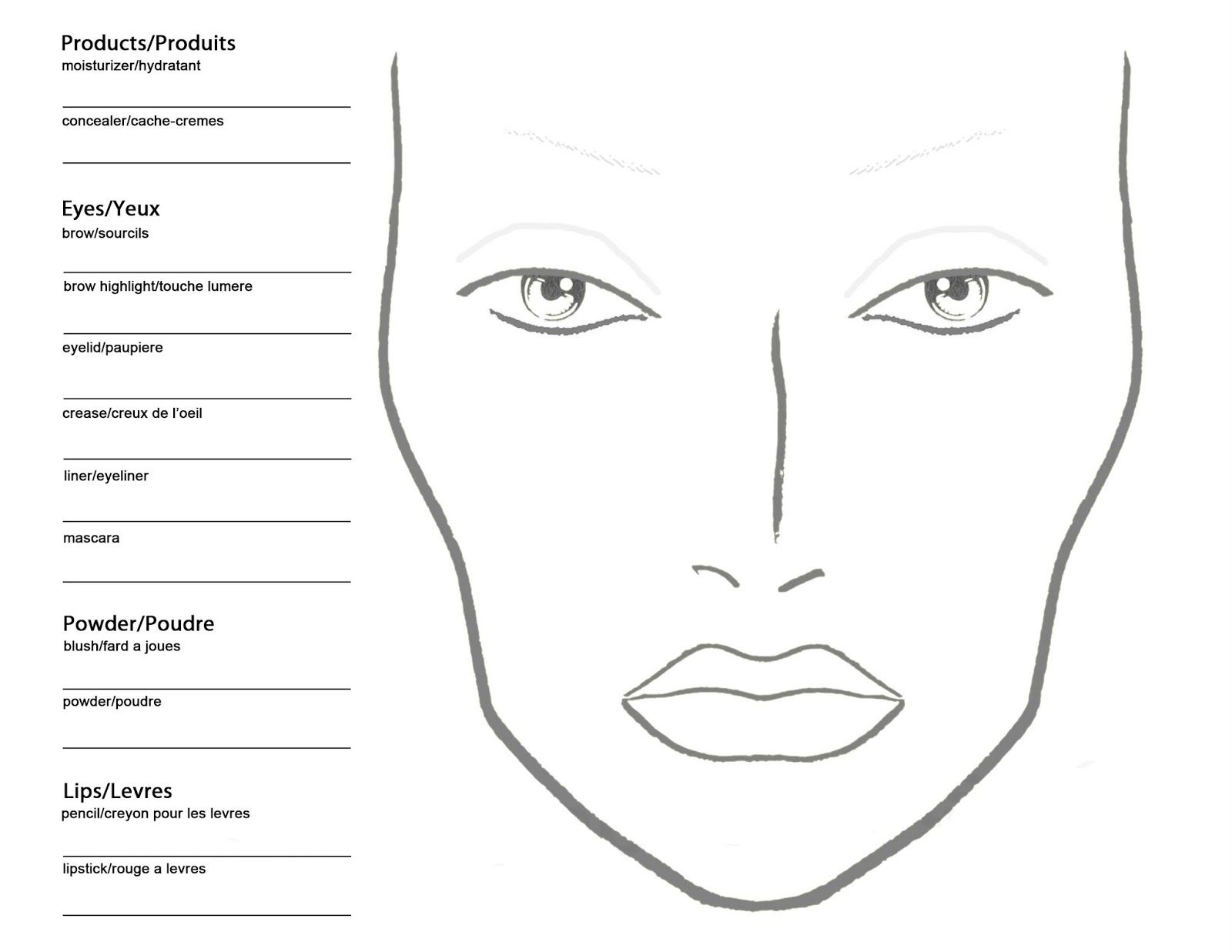 12 Face Chart Ideas Face Chart Makeup Face Charts Face Template