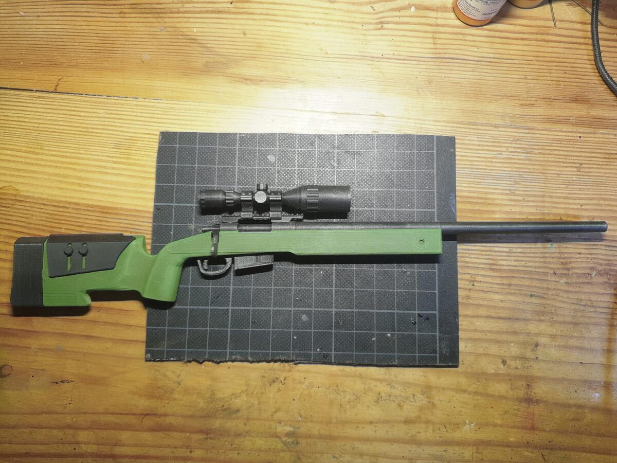 3D Print Of M40A3 Sniper Rifle Scale 1 4 By Gartenkrallegold M40A3 Sportline Airsoft Sniper Rifle By Matrix Double Eagle Color Black Gun Only Evike