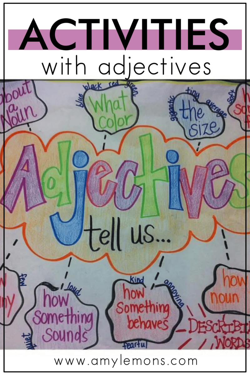 Adjective Activities Amy Lemons