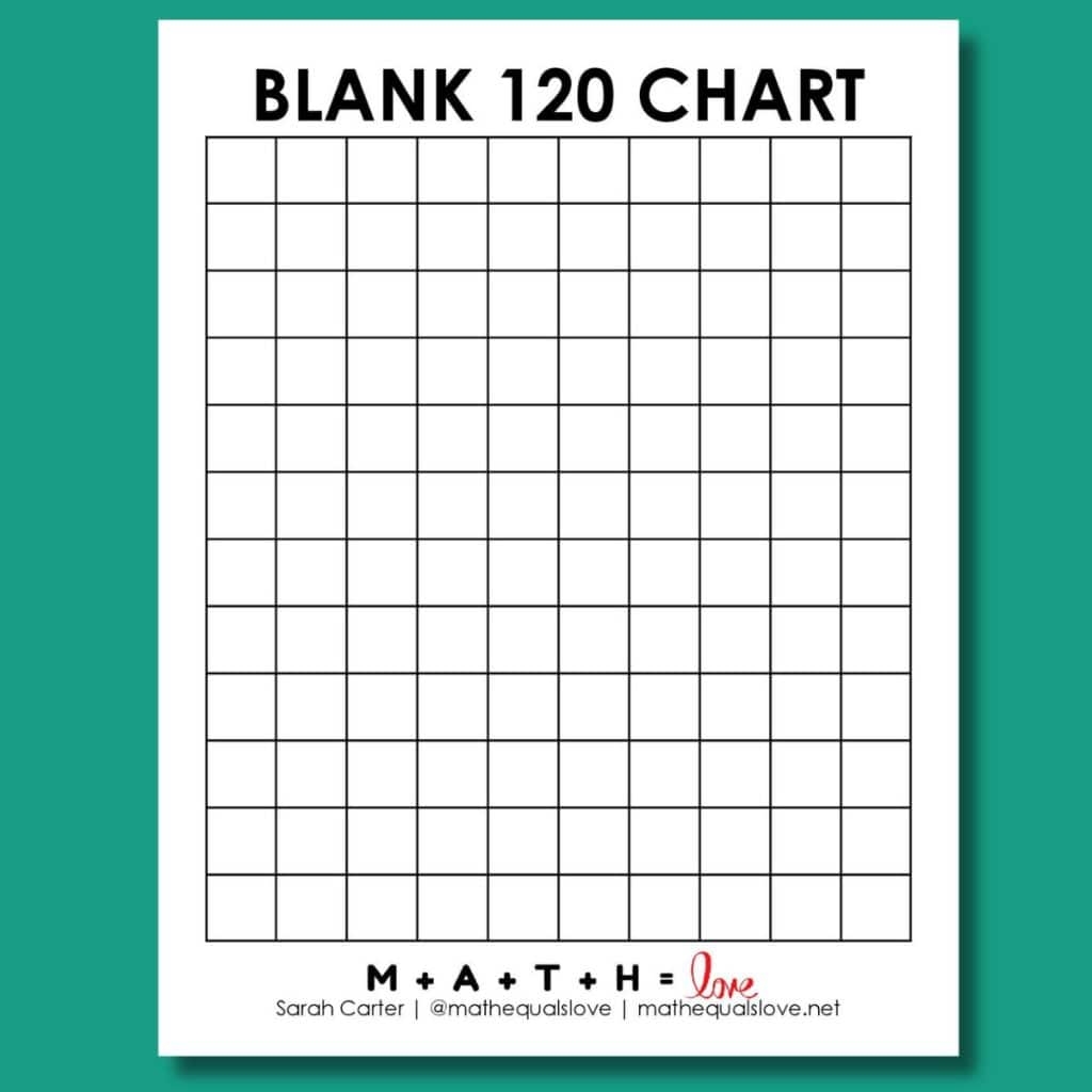 Blank 120 Chart Free Printable PDF Missing Numbers To 120 Counting To 120 Worksheets 120 Chart And Blank Cha Made By Teachers