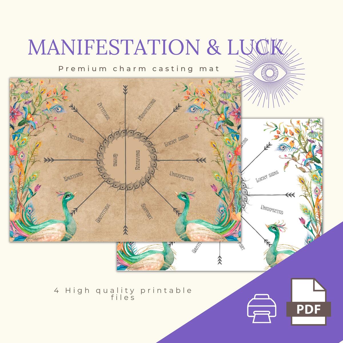 Charm Casting Mat Manifestation And Luck For Charms Runes Bones Dice Lithomancy For Fortune Tellers And Tarot Abundance Printable File Etsy