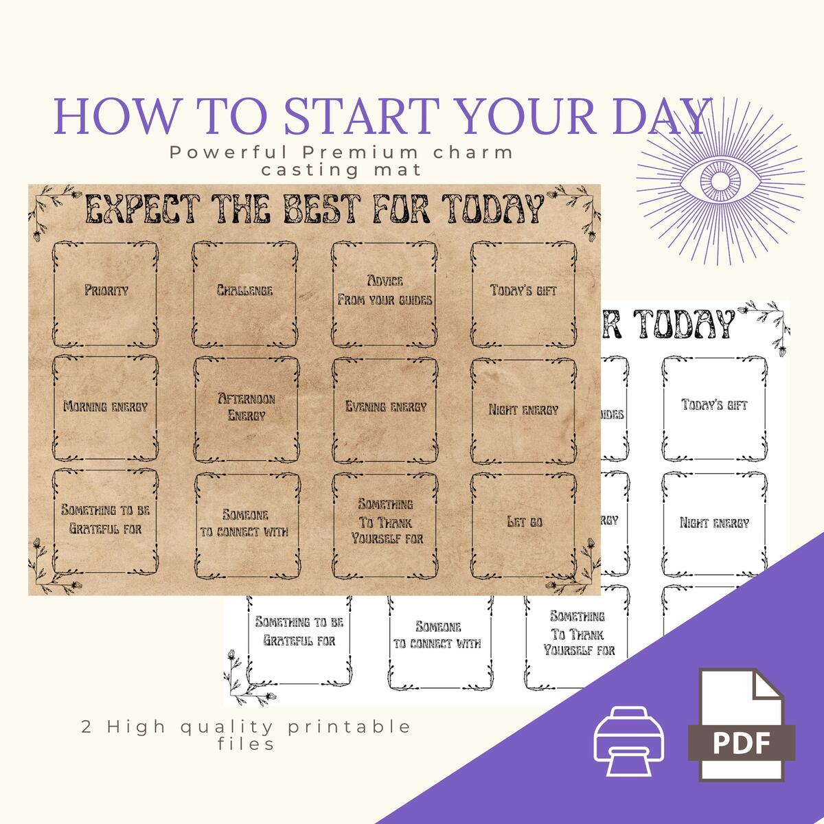 Charm Casting Mat YOUR BEST DAY For Charms Runes Bones Dice Lithomancy For Fortune Tellers And Tarot Daily Reading Printable File Etsy