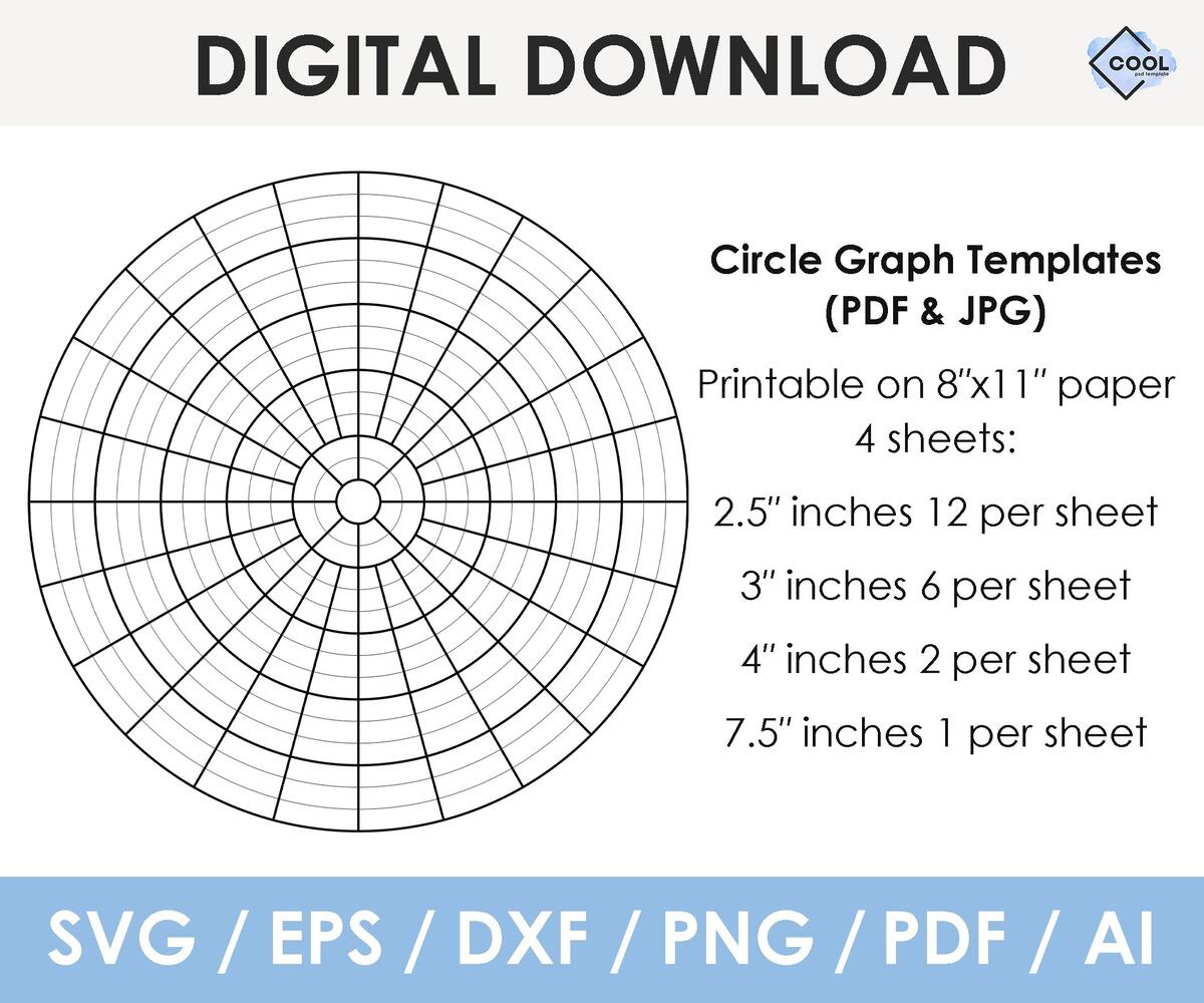 Circle Graph Template Bead Pattern Paper Digital Download Etsy