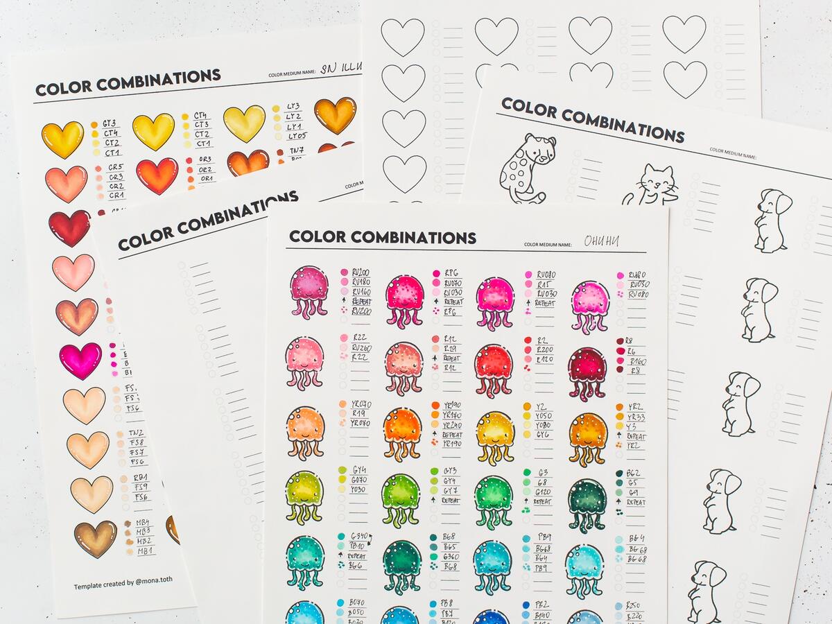 Color Combo Ideas Free Printables Mona T Th