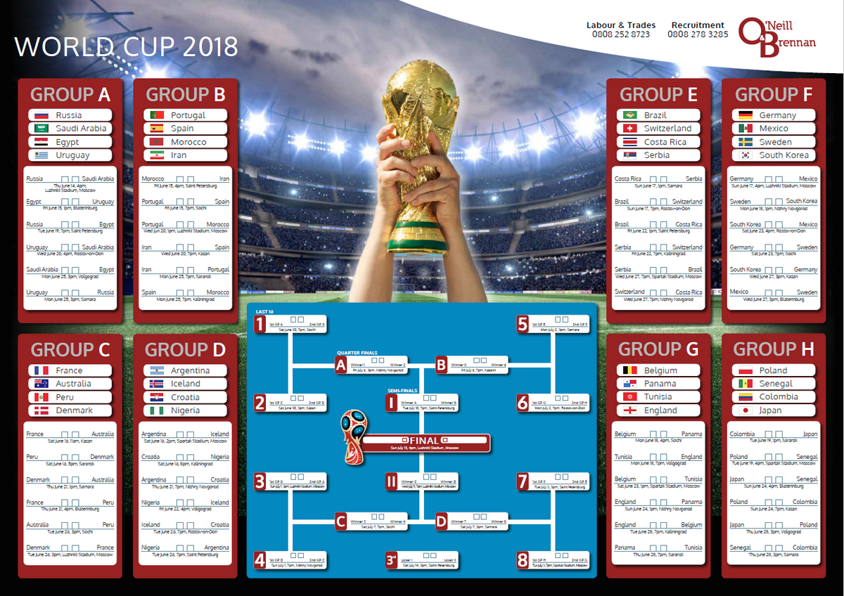 Download Our World Cup 2018 Wall Planner Here 15th March 2018 News O Neill Brennan Download Our World Cup 2018 Wall Planner Here 15th March 2018 News O Neill Brennan