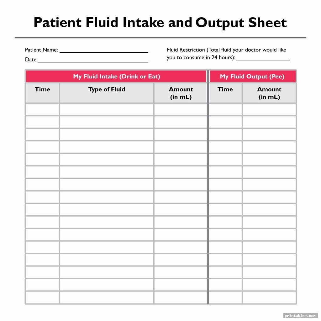 Fluid Restriction Chart
