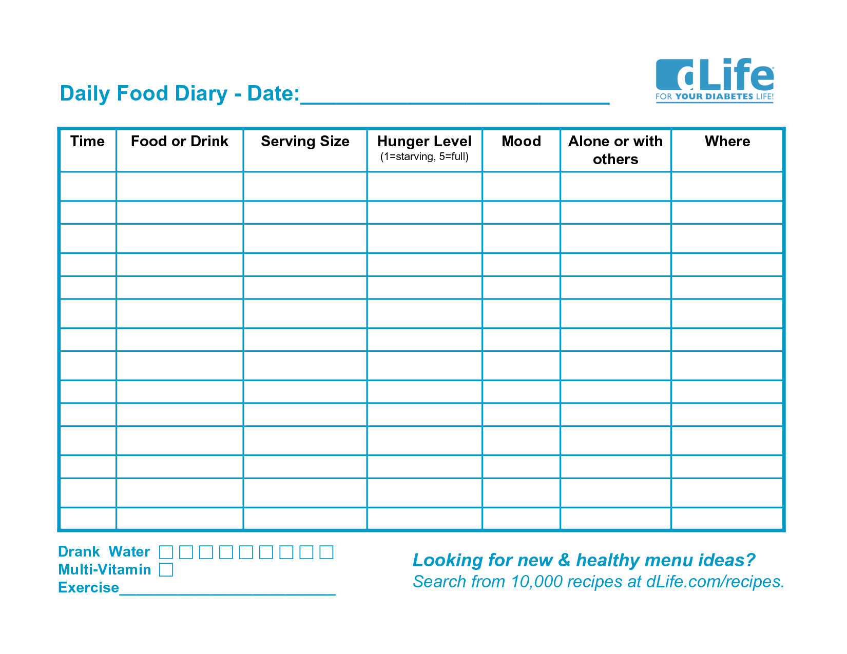Food Journal Template 10 Free PDF Printables Printablee Food Journal Template 10 Free PDF Printables Printablee