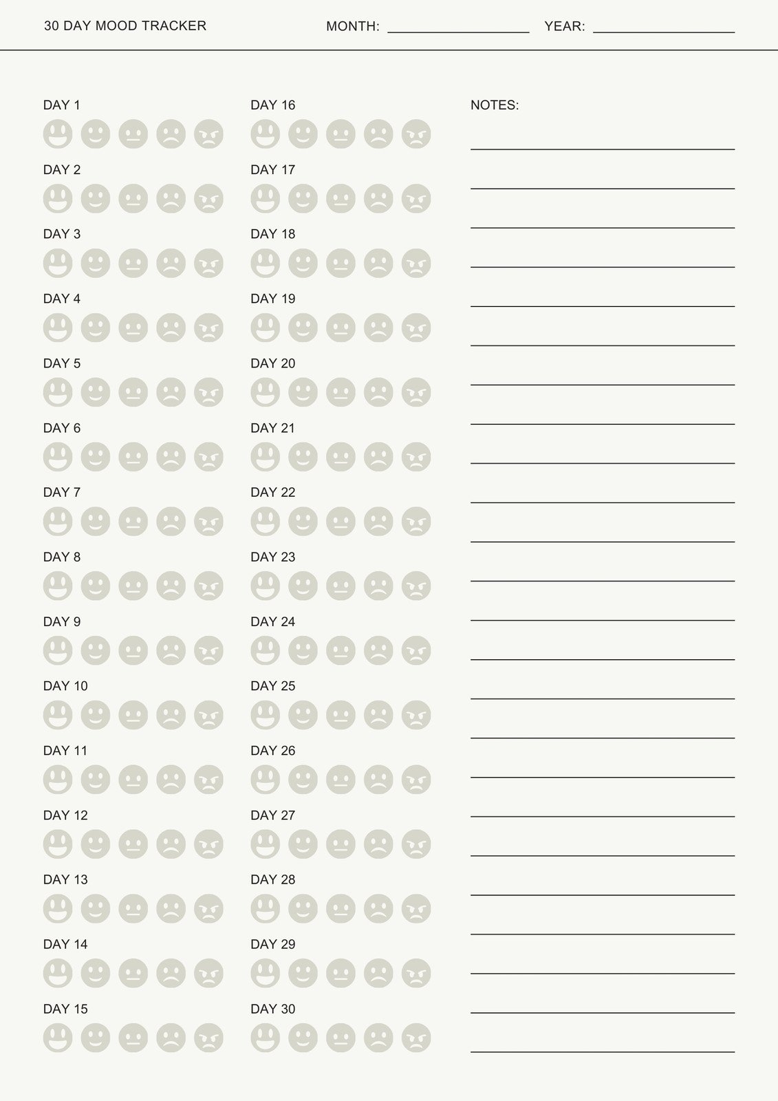 Mood Trackers 16 Free Printable Templates World Of Printables