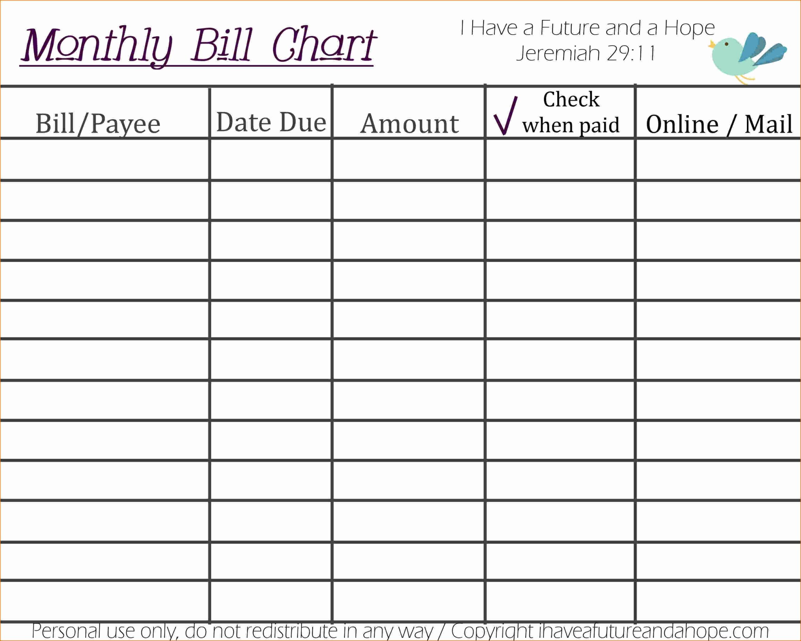 Free Printable Bill Organizer Printable Party Favors