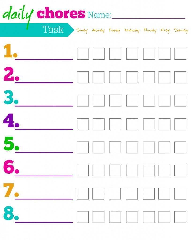 FREE Printable Chore Charts For Kids Ideas By Age FREE Printable Chore Charts For Kids Ideas By Age