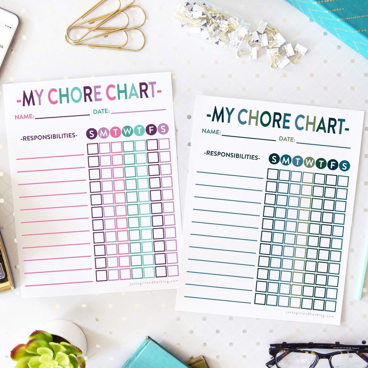 Free Printable Chore Charts To Help Kids Get Organized