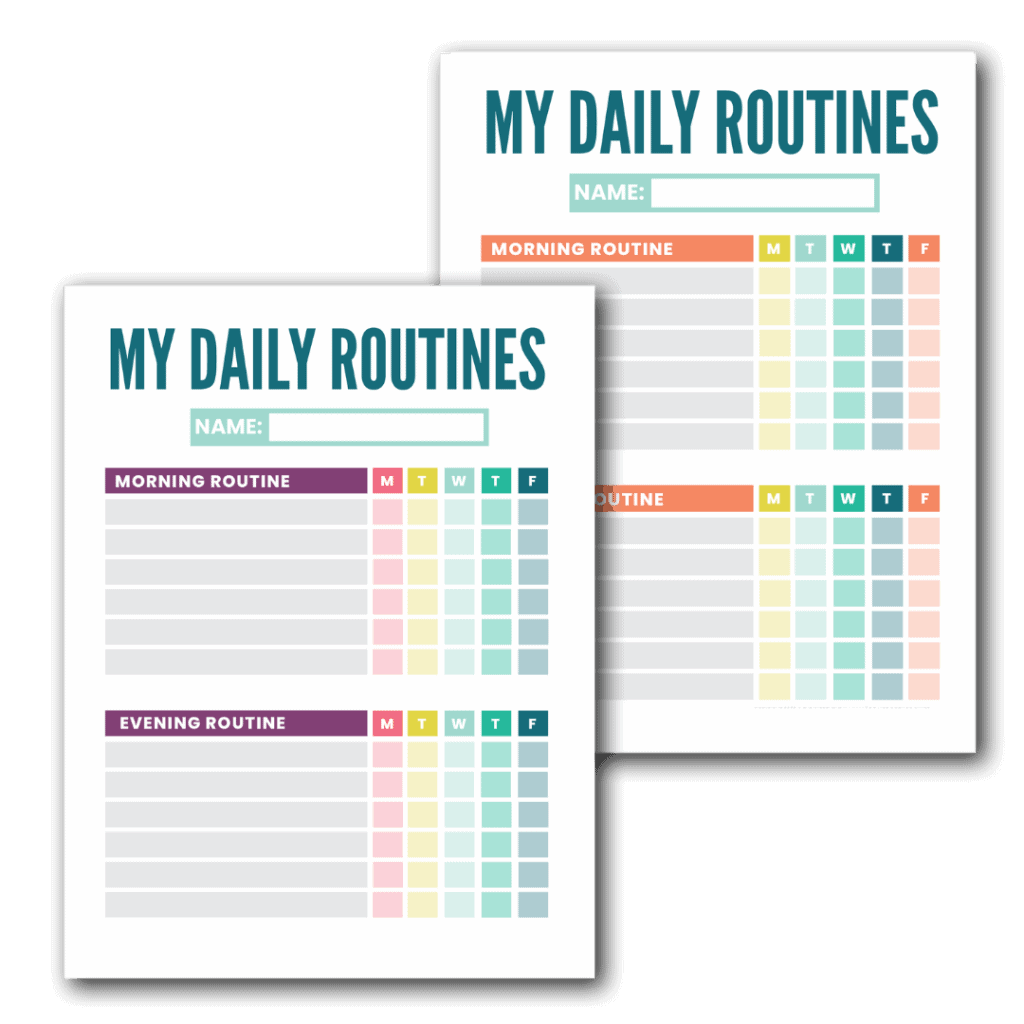 Free Routine Activity Charts Customizable For Your Family