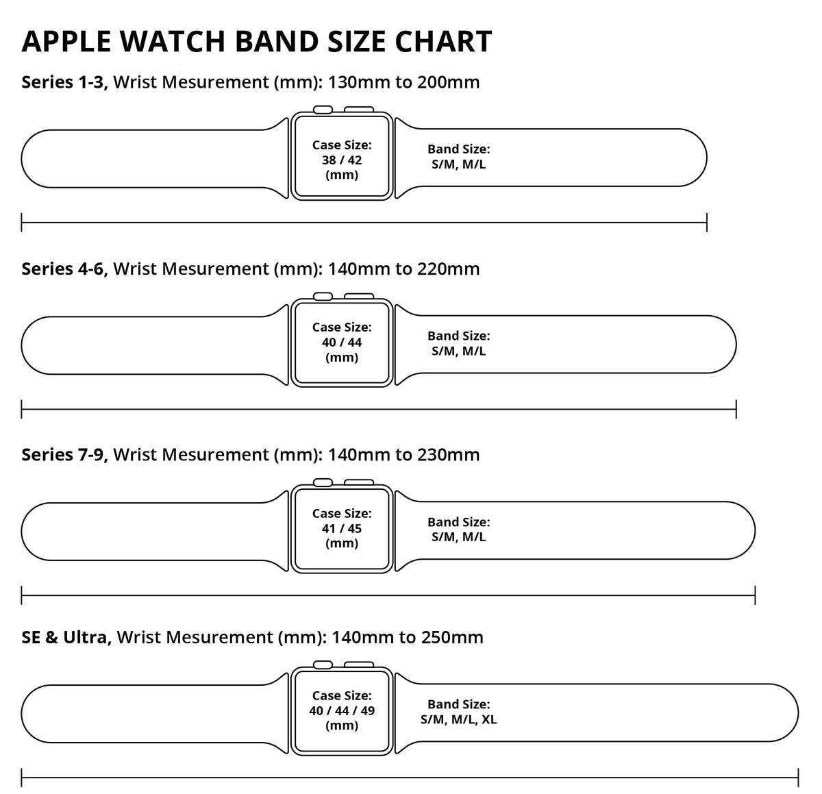 Hot Apple Watch Band Length Discount Apple Watch Band Size Chart Printable FREE Printable Hot Apple Watch Band Length Discount Apple Watch Band Size Chart Printable FREE Printable