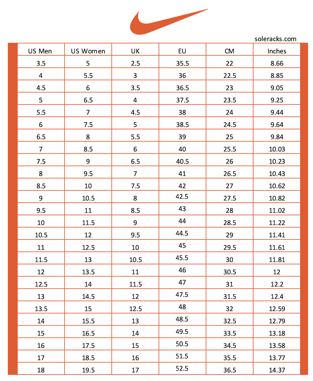 Printable Female Shoe Size Conversion Conversion American Shoe Size Measurements Shoe Chart Shoe Size