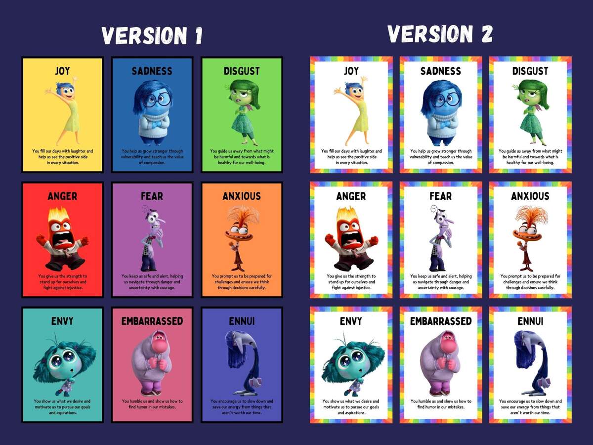 Inside Out 2 Feelings Posters Purpose Of Emotions Classroom Decor Digital Printable Etsy
