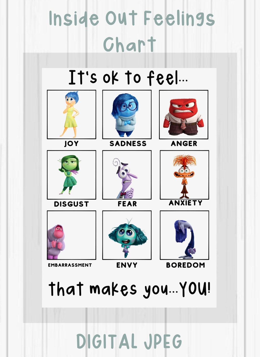 Today I Feel Png Inside Out Characters Cartoon Emotions Posters Classroom Decor Bulletin Board Etsy