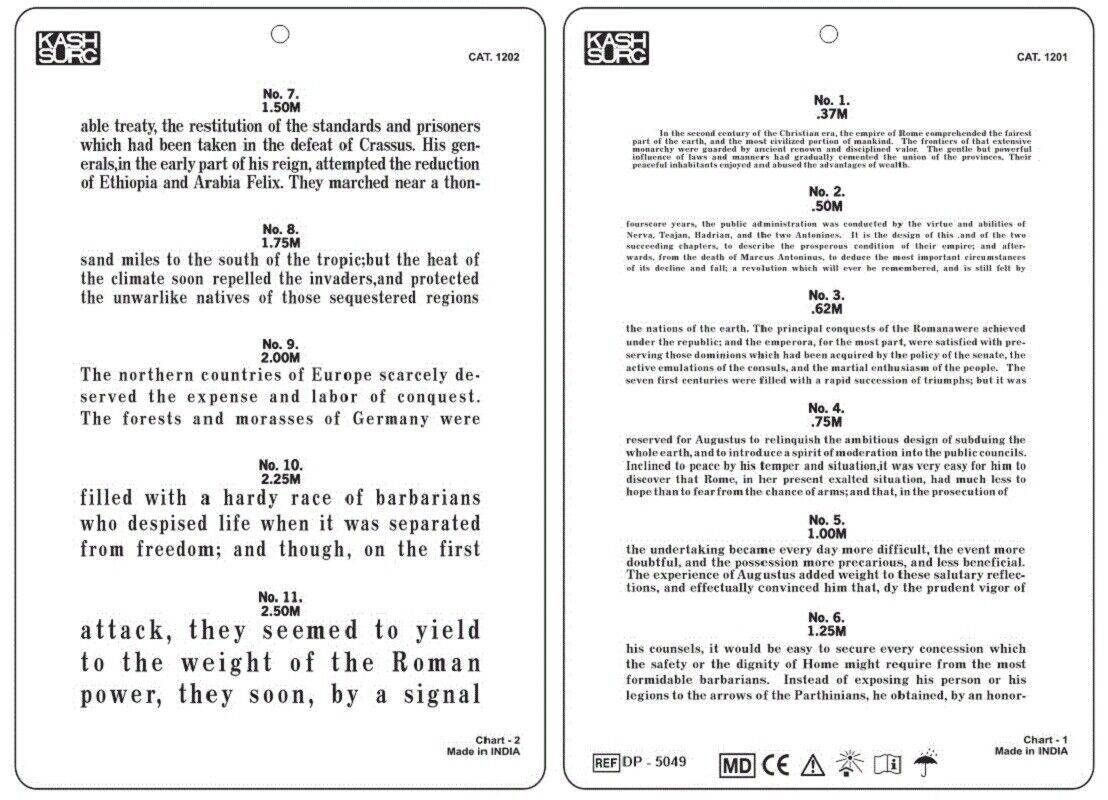 Jaeger Eye Chart Near Vision Reading Test Plastic Chart EBay Worksheets Library