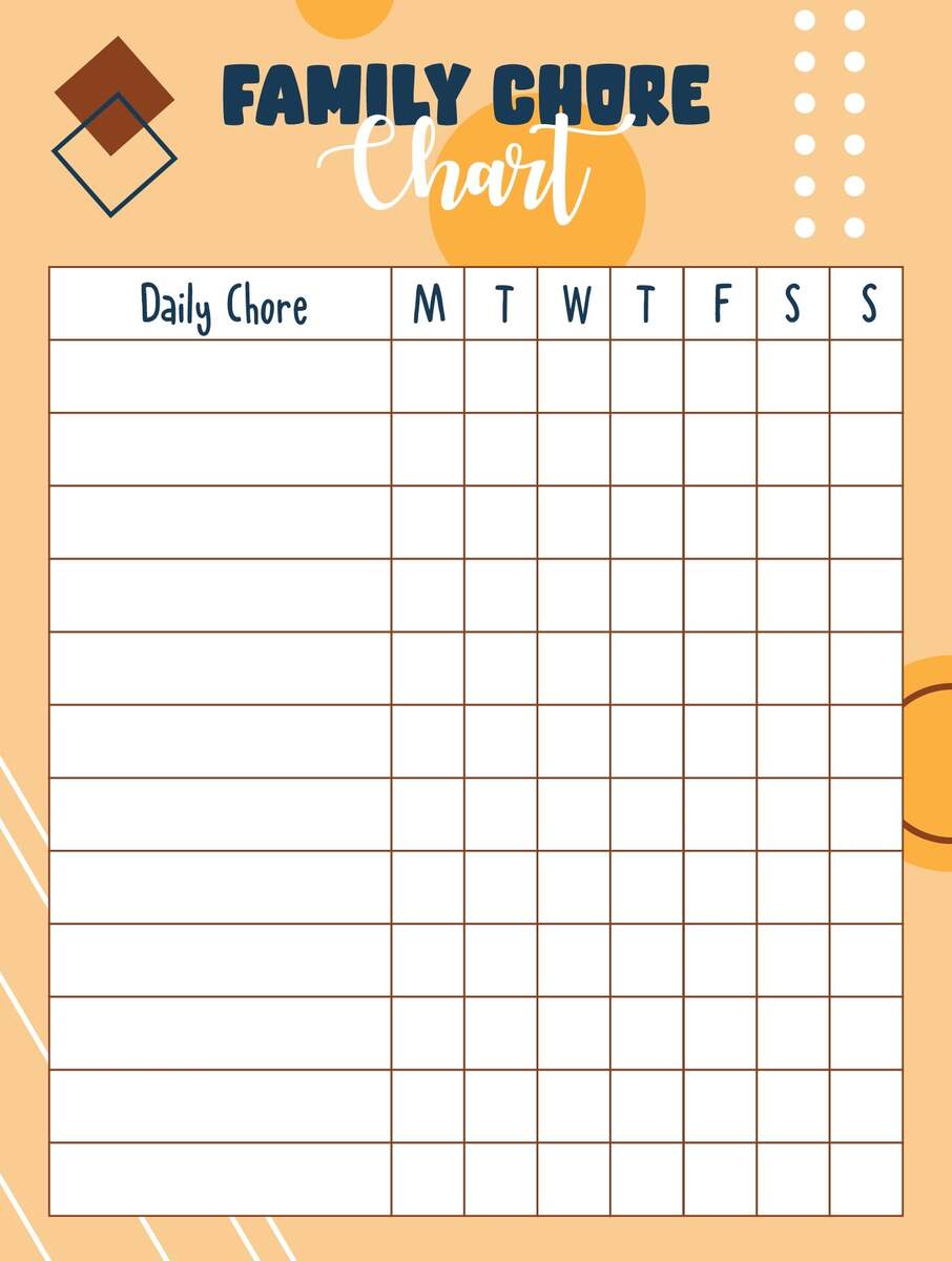 Large Family Chore Chart 10 Free PDF Printables Printablee