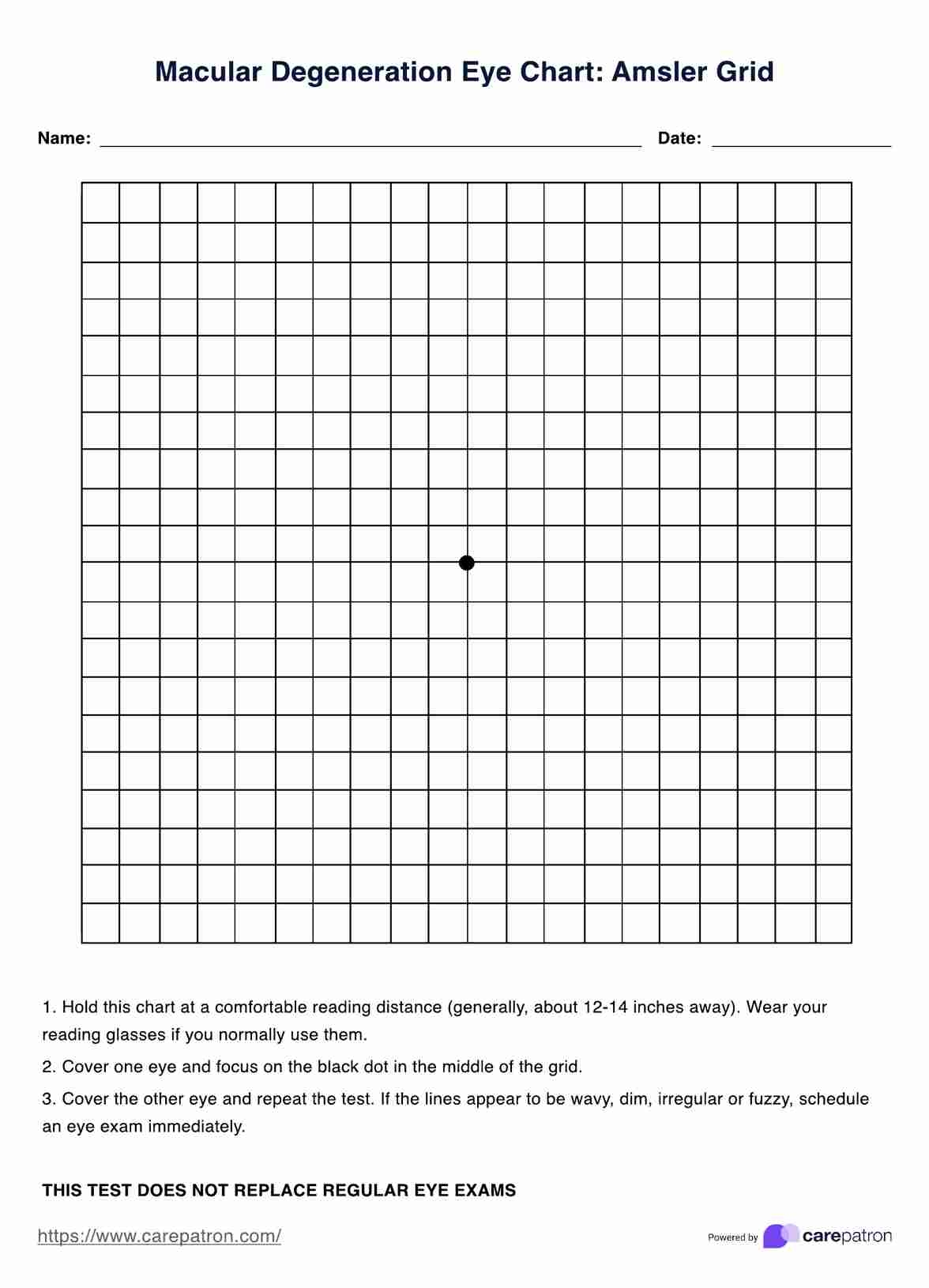 Macular Degeneration Eye Chart
