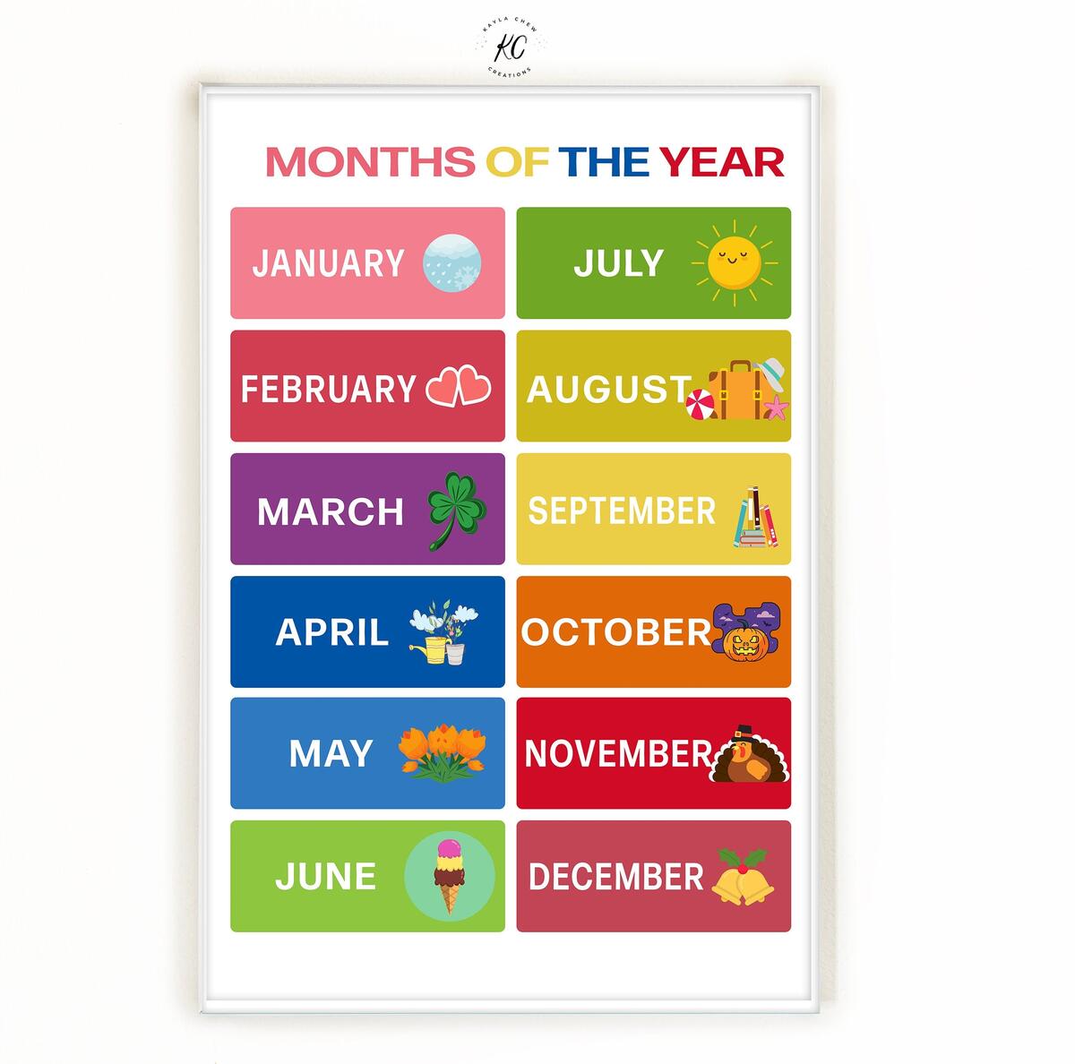 Months Of The Year Wheel Printable Months Of The Year List 12 Month Name Learning Months Kindergarten Preschool Homeschool Idea Etsy Israel