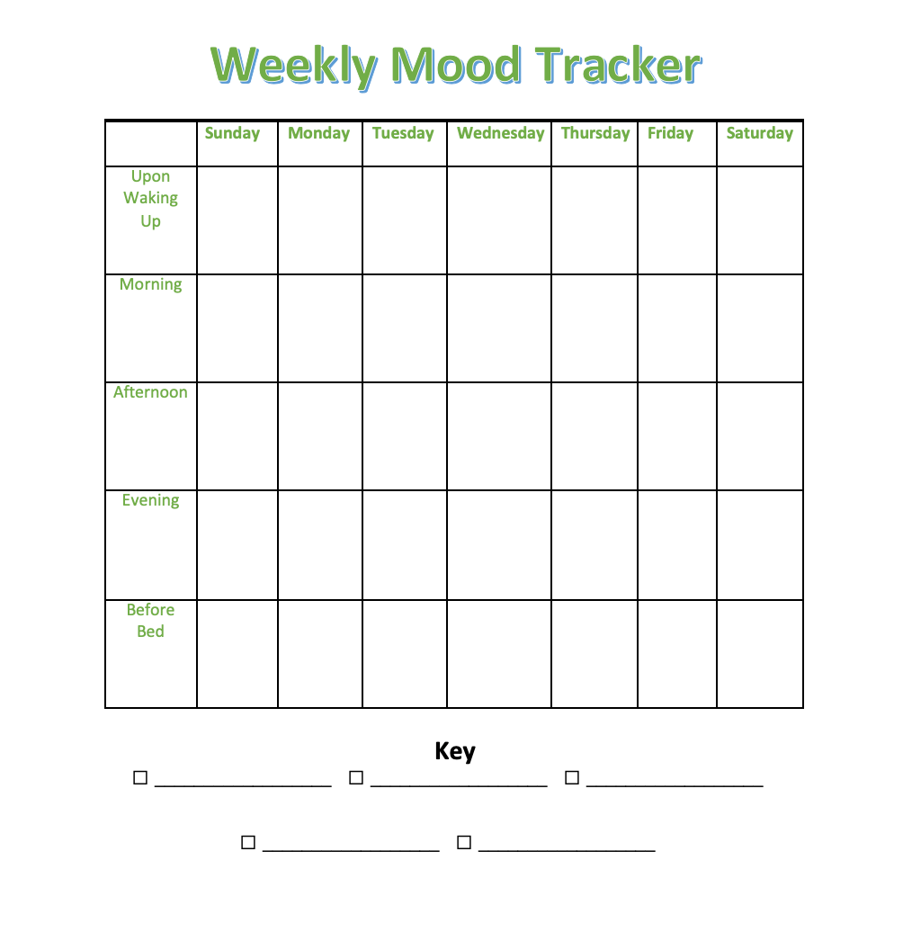 Goal Setting And Mood Chart For Kids FREE Your Therapy Source
