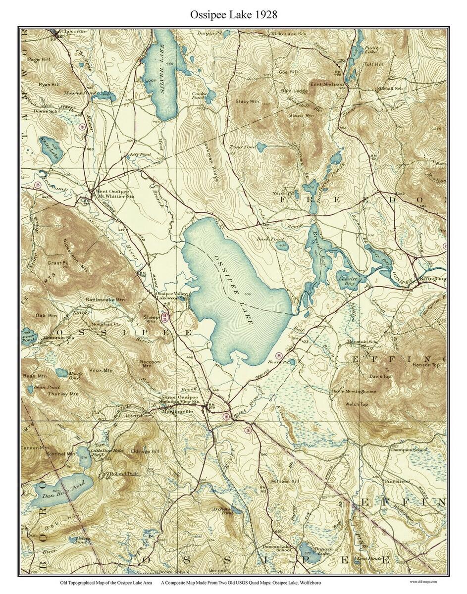 Ossipee Lake 1928 Old Topographic Map By USGS Custom Composite Reprint New Hampshire Etsy Ossipee Lake 1928 Old Topographic Map By USGS Custom Composite Reprint New Hampshire Etsy