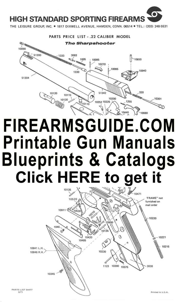 Over 15 000 Printable Gun Schematics Diagrams Manuals And Blueprints For Antique And Modern Guns