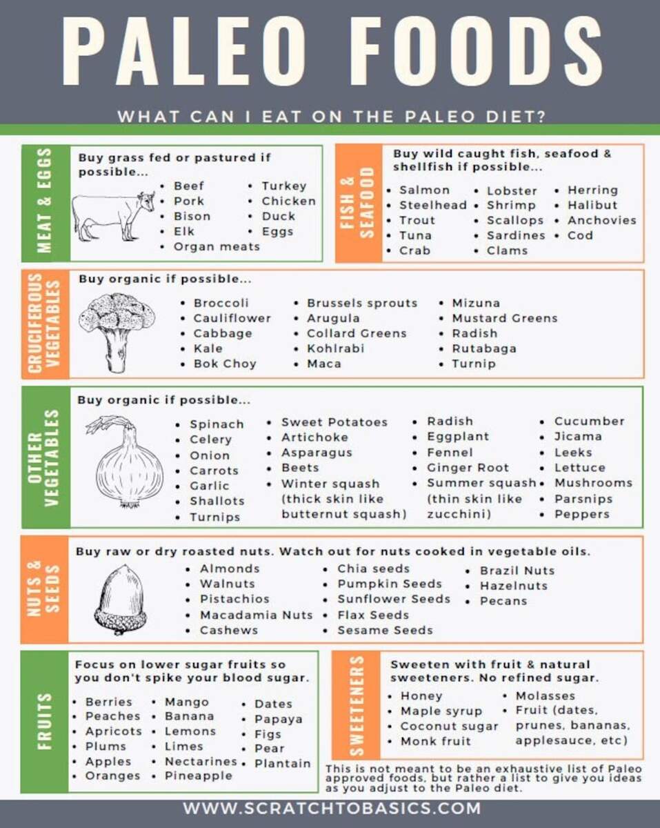 Paleo Food Yes List Etsy