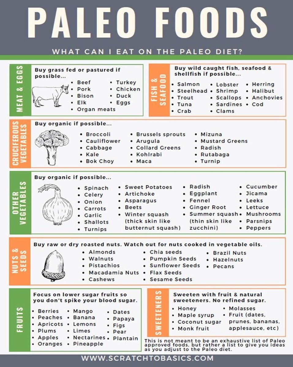 Paleo Food Yes List Etsy