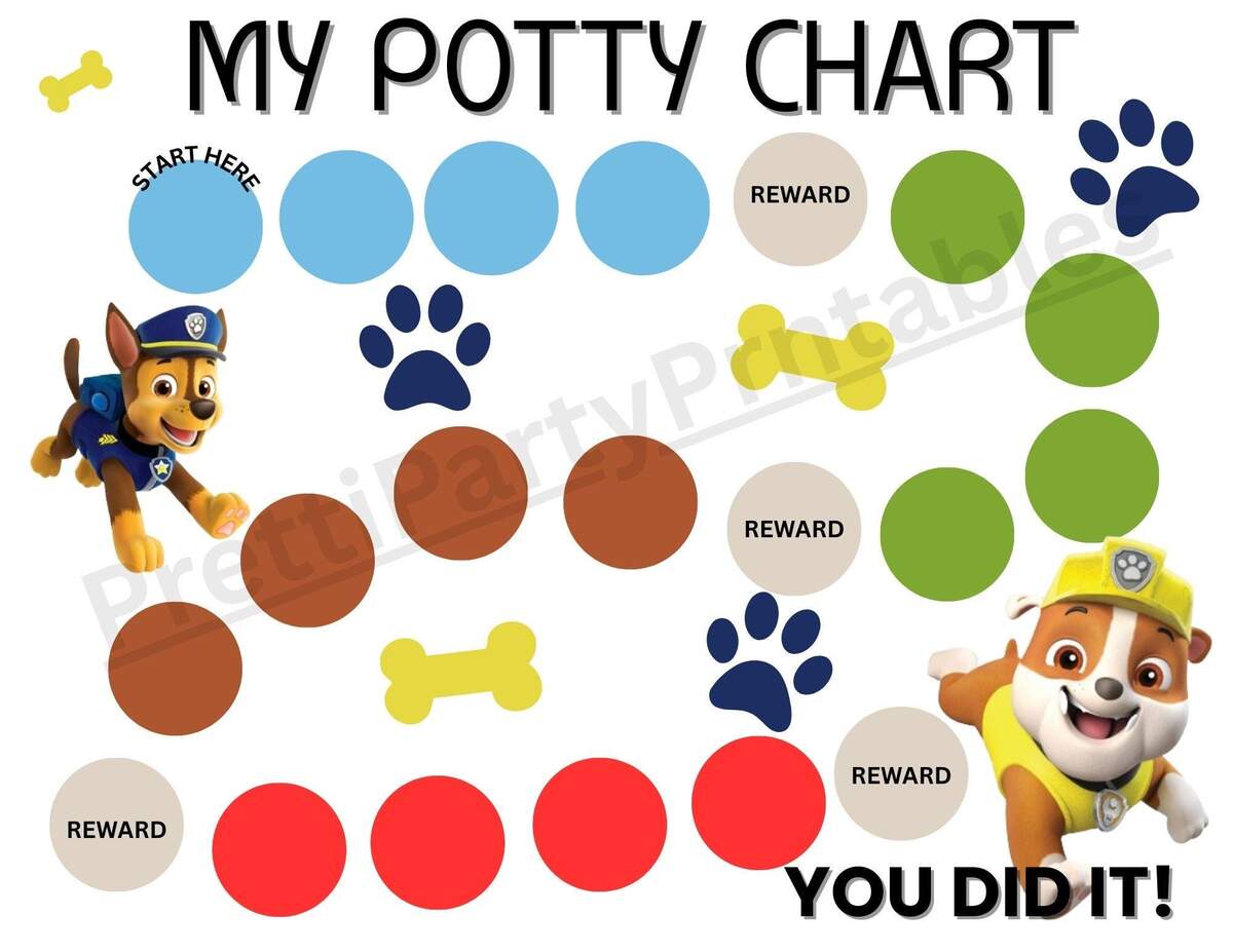 Paw Patrol Chart Etsy