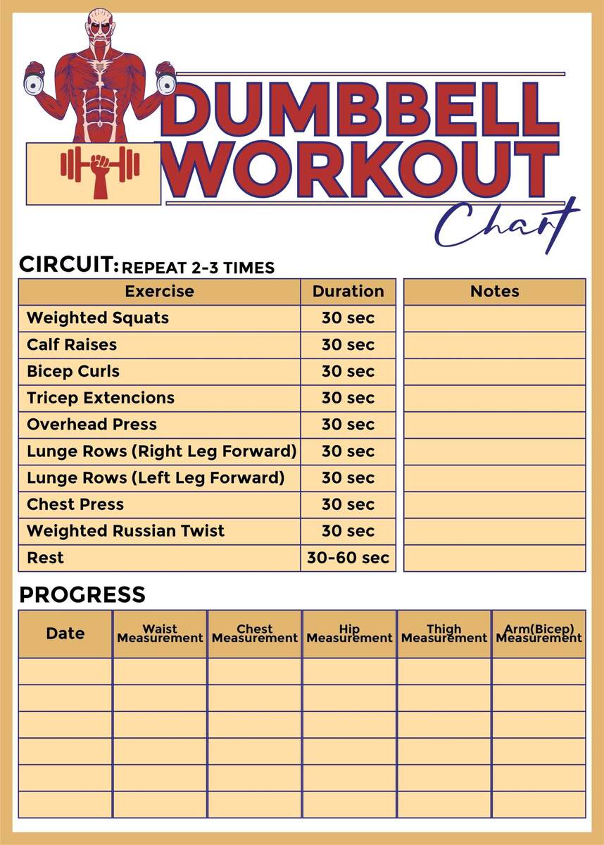 46 Printable Exercise Charts 100 Free TemplateLab