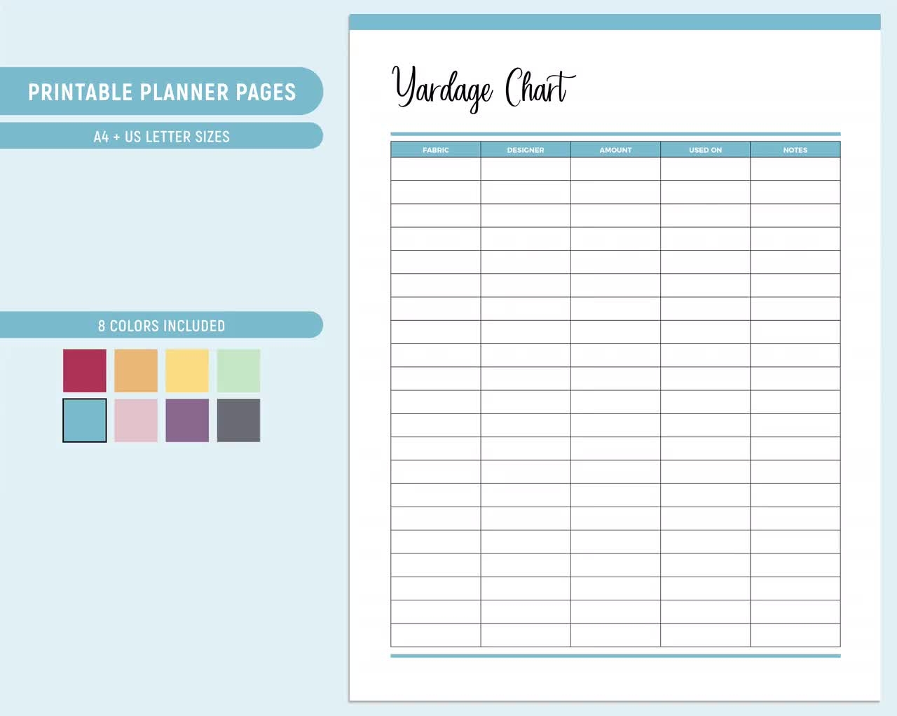 Fabric Swatch Chart Payhip