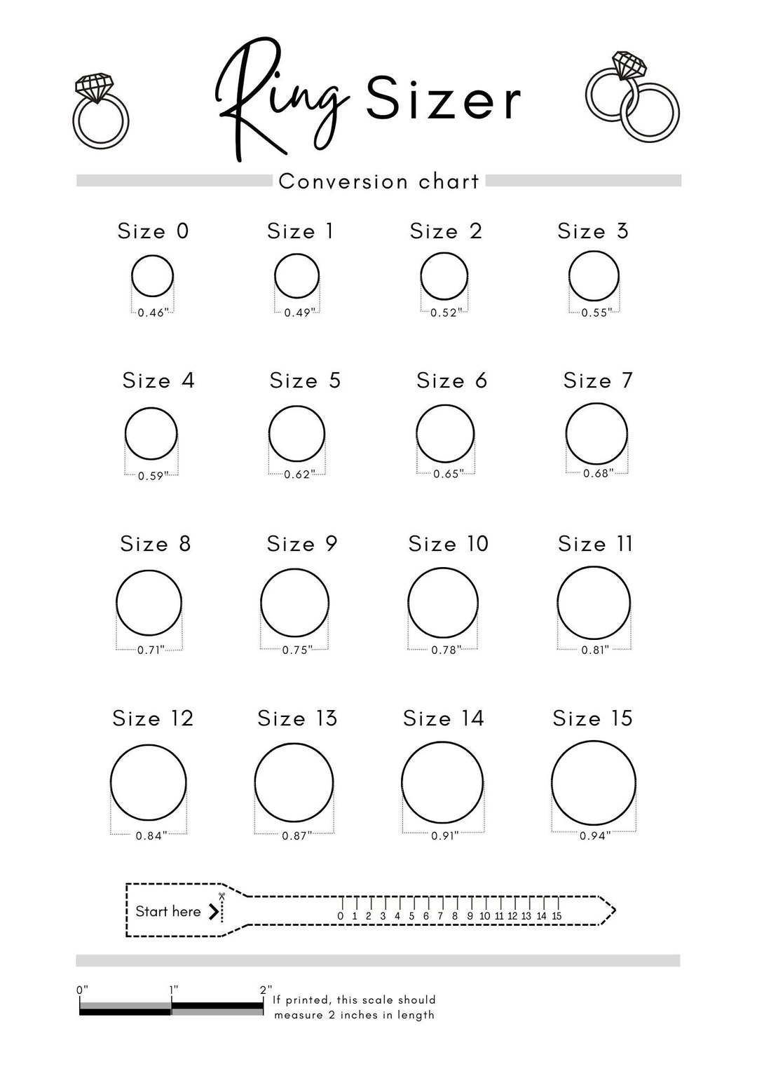 Free Printable Ring Sizer Online UK JTL Ring Size Guide