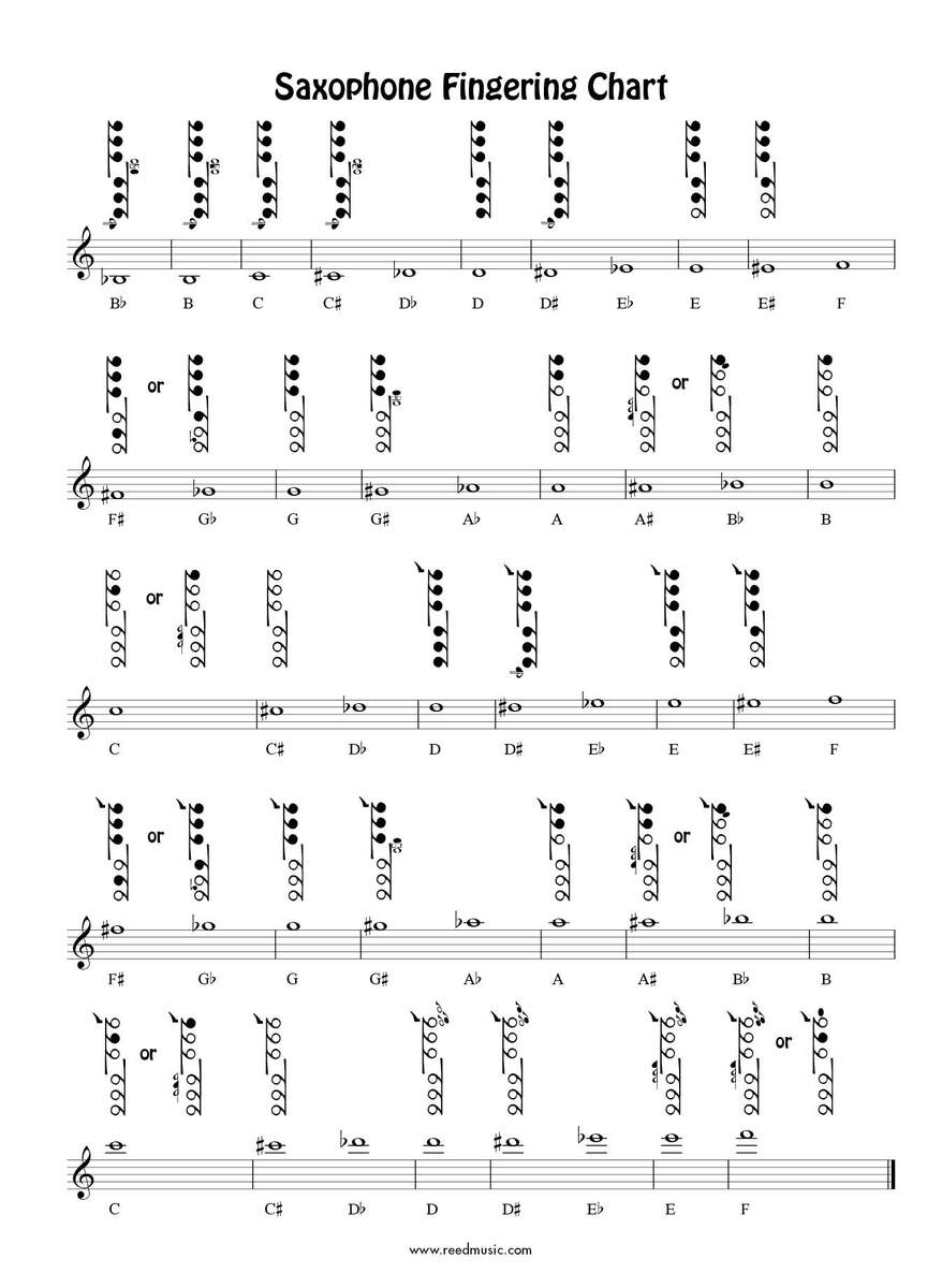 Sax Scales Chart Saxophone Chord Chart Poster Scales Finger Chart For Beginners Learning Saxophone Sax Finger Chart Poster