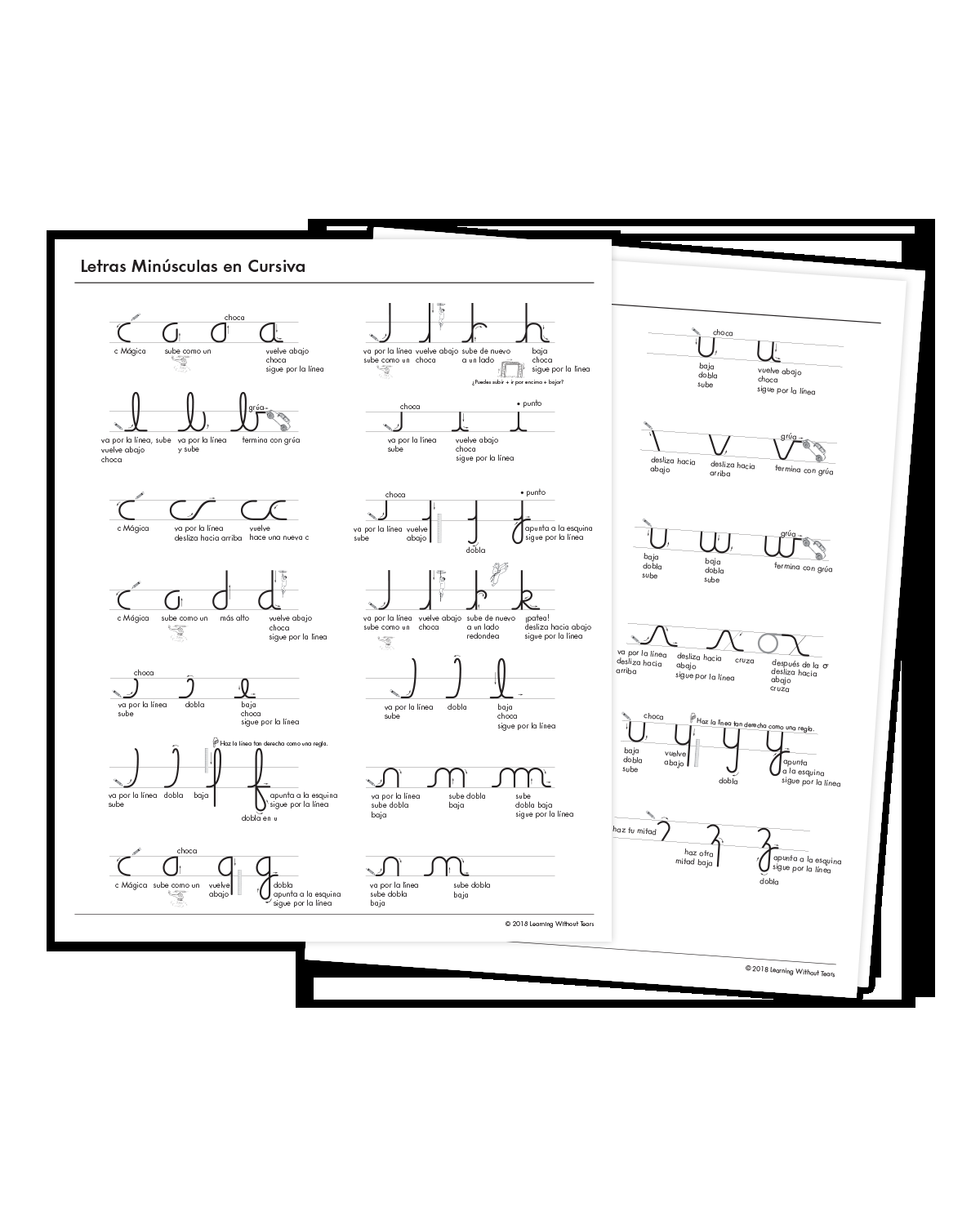 Spanish Cursive Letter Formation Charts For Students Spanish Cursive Letter Formation Charts For Students