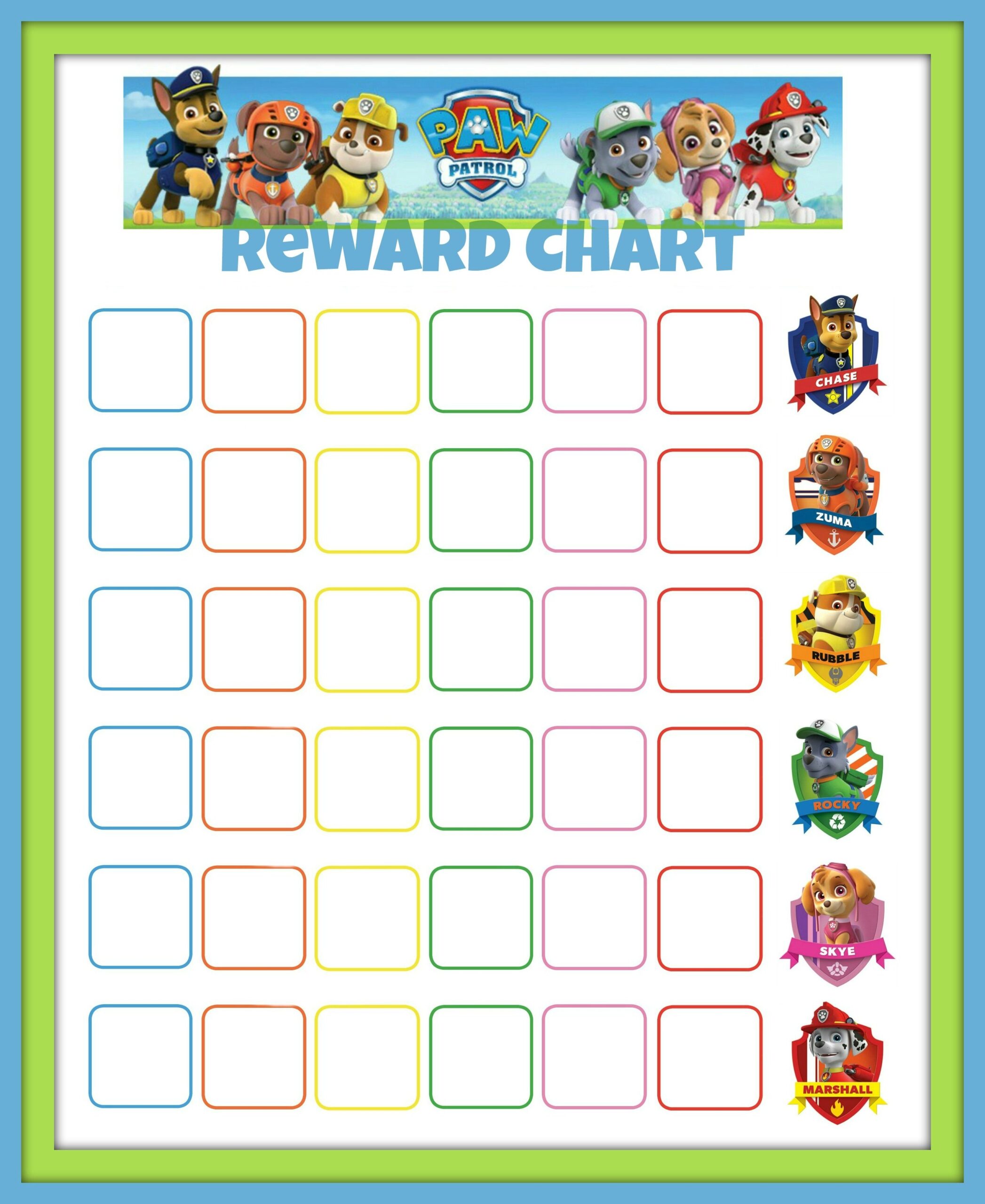 Printable Paw Patrol Chore Chart Editable Kids PDF Etsy Israel