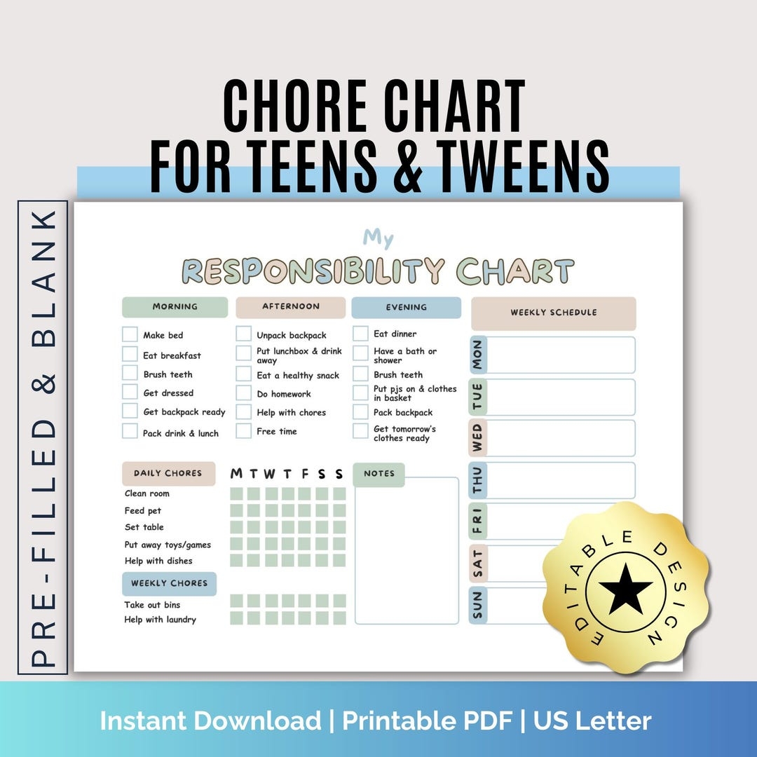 10 Free Printable Chore Charts For Kids 2026 Mydoh