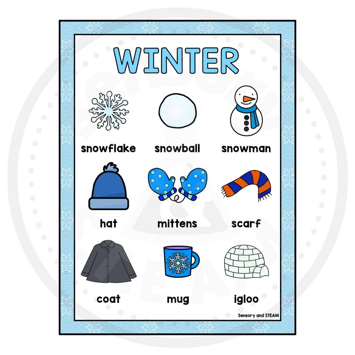 WINTER VOCABULARY PAGE FREEBIE Word Wall Pocket Charts Tracing Sheet Vocab Made By Teachers
